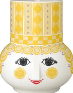 Olga Lysestage H9 cm gul