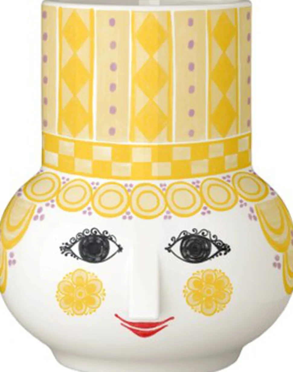 Olga Lysestage H9 cm gul
