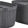 Opbevaringsboks Pulp 23 x 15 cm 2 stk. Black