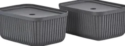 Opbevaringsboks Pulp 32 x 23 cm 2 stk. Black
