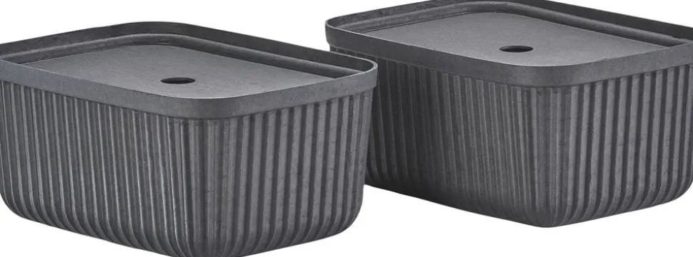 Opbevaringsboks Pulp 32 x 23 cm 2 stk. Black