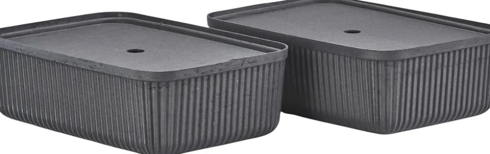 Opbevaringsboks Pulp 48 x 32 cm 2 stk. Black