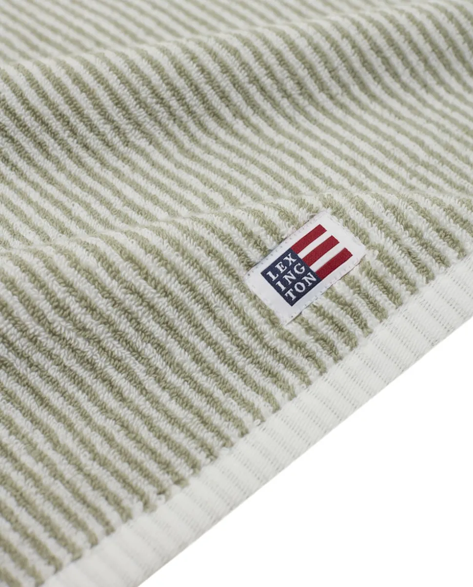 Original Towel White/Vintage Green Striped