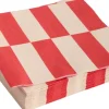 Pattern Napkins-Set of 20 Lunch-Off-white and red