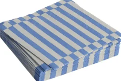 Pattern Napkins-Set of 20 Lunch-Grey and blue pillar stripe