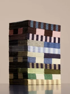 Pattern Napkins-Set of 20 Lunch-Off-white and dark blue L check