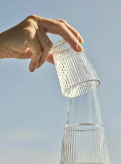 Pilastro karaffel med glas 1 l, clear