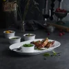 Plissé serveringsfad ovalt