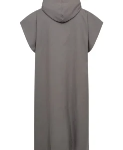Poncho flat one side/terry back grey One Size