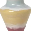Poppery Vase H12 cm pink/mint/gul