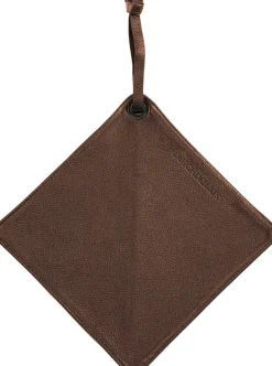 Pot Holder, Classic Brown Leather, with smart insert