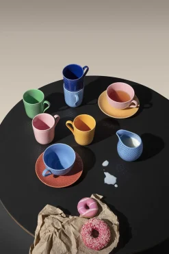 Rhombe Color Krus med hank 33 cl mørk blå porcelæn