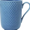 Rhombe Color Krus med hank 33 cl blå porcelæn