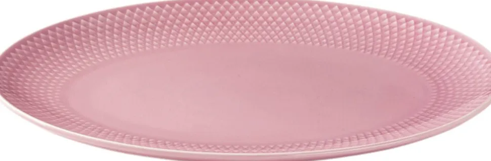 Rhombe Color Ovalt serveringsfad 28.5x21. 5 rosa
