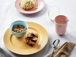 Rhombe Frokosttallerken Ø21 cm rosa porcelæn
