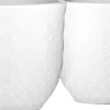 Rhombe Æggebæger H4,5 hvid porcelæn 2 stk.