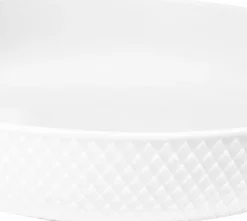 Rhombe Serveringsskål Ø28 cm hvid