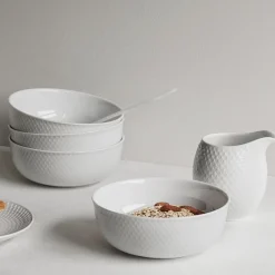 Rhombe Skål Ø15. 5 cm hvid