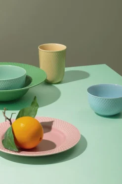 Rhombe Skål Ø13 cm aqua porcelæn