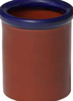 ROD Pot ceramic H175 x Ø153 Dark blue/Terracotta