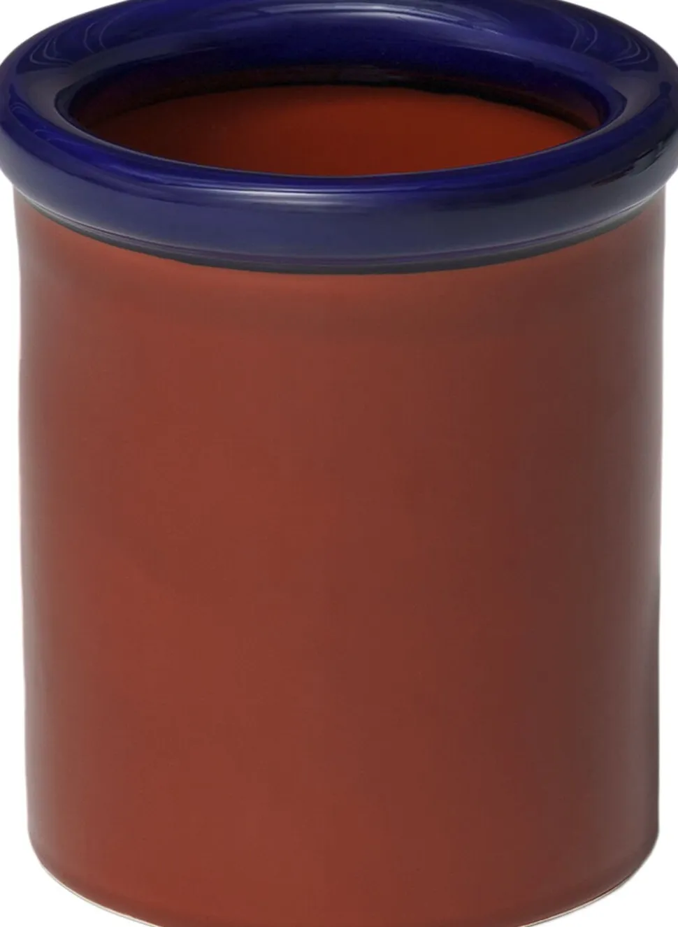 ROD Pot ceramic H175 x Ø153 Dark blue/Terracotta
