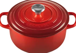 Rund 20 cm Støbejerngryde Cerise