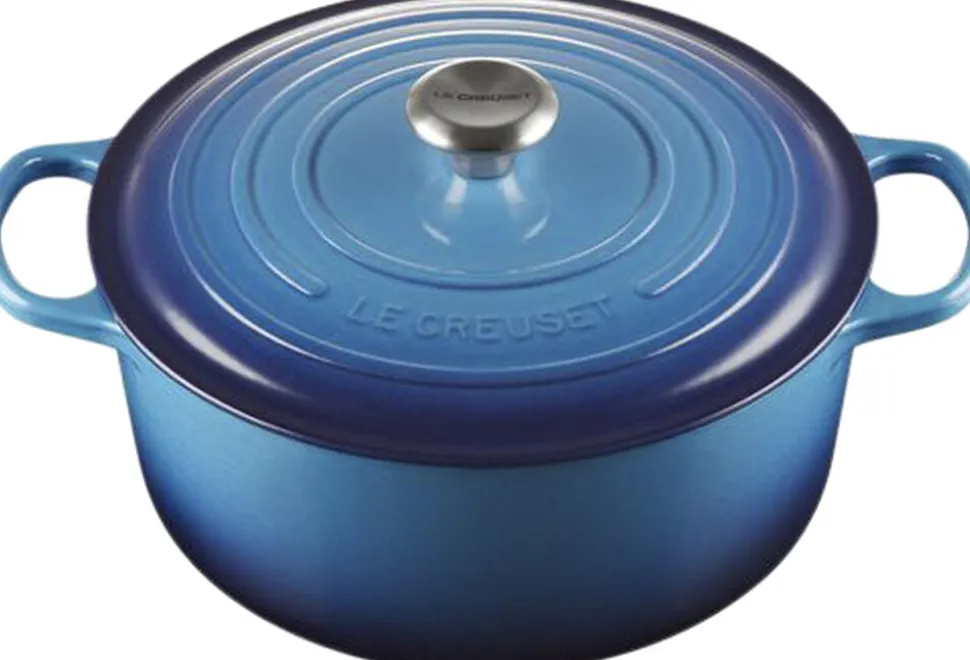Rund støbejernsgryde 6,7L Azure Blue
