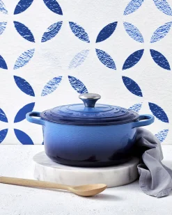 Rund støbejernsgryde 6,7L Azure Blue