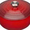 Rund støbejernsgryde 4,2L Cerise