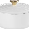 Rund støbejernsgryde 4,2L White