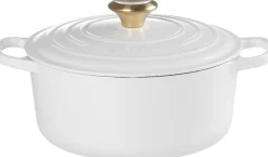 Rund støbejernsgryde 4,2L White