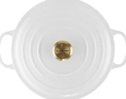 Rund støbejernsgryde 6,7L White