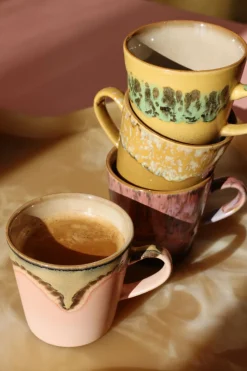 70s ceramics americano mug blossom