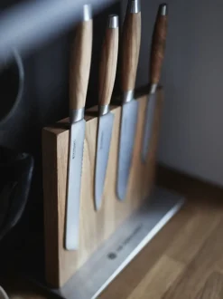 Santoku kniv m/ oliventræsskaft 18cm