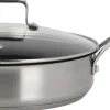Sauterpande med glaslåg 79NORD Hybrid 24 cm Stål