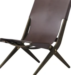 Saxe chair - Brunolieret eg / Brun læder