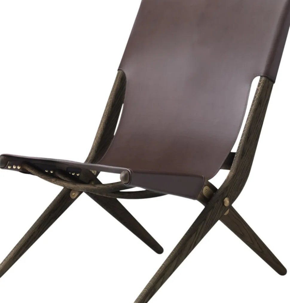 Saxe chair - Brunolieret eg / Brun læder
