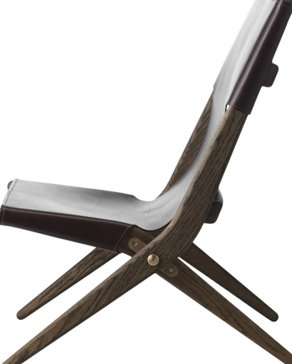 Saxe chair - Brunolieret eg / Brun læder