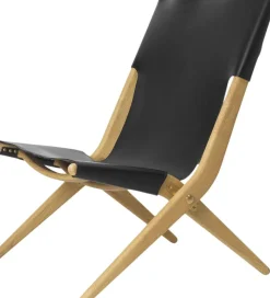 Saxe Chair - Olieret eg / Sort læder