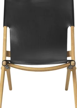 Saxe Chair - Olieret eg / Sort læder
