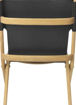 Saxe Chair - Olieret eg / Sort læder