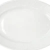 Serveringsfad Plissé 28 x 19 cm Hvid