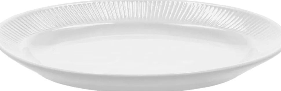 Serveringsfad Plissé 28 x 19 cm Hvid