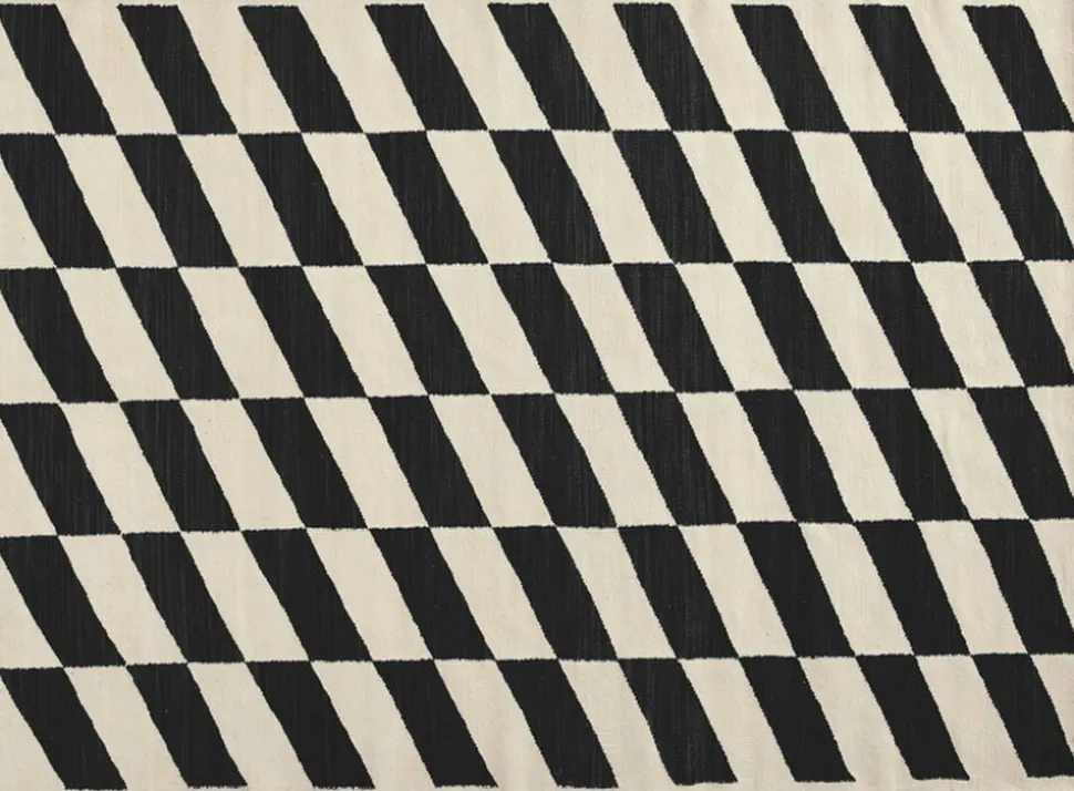 Shift Kelim Rug-W140 x L200-Black