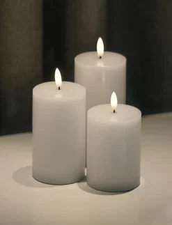 Sille Exclusive 3stk sæt, Ø7,5x10/12,5/15cm, Hvid