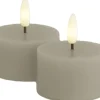Sille Fyrfadslys 2 stk. sæt, Ø6xH3,4cm
