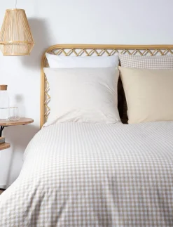 Small stripe washed percale