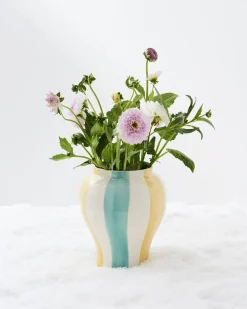 Sobremesa Stripe Vase-Large-Green a