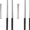 Spisepinde-sæt Focus de Luxe 23 cm 6 dele Sort/Mat stål
