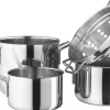 Stainless Steel Grydesæt 4 stk. 1,8 l 3,6 l 4,8 l & pasta in